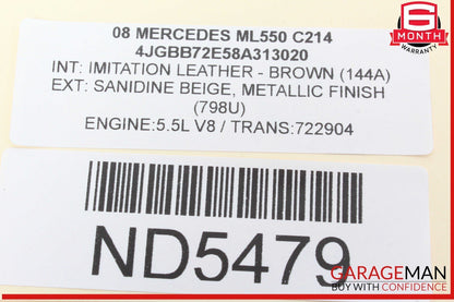 06-12 Mercedes W164 ML550 GL450 CL550 Front Left Side Bumper Fog Light Lamp OEM