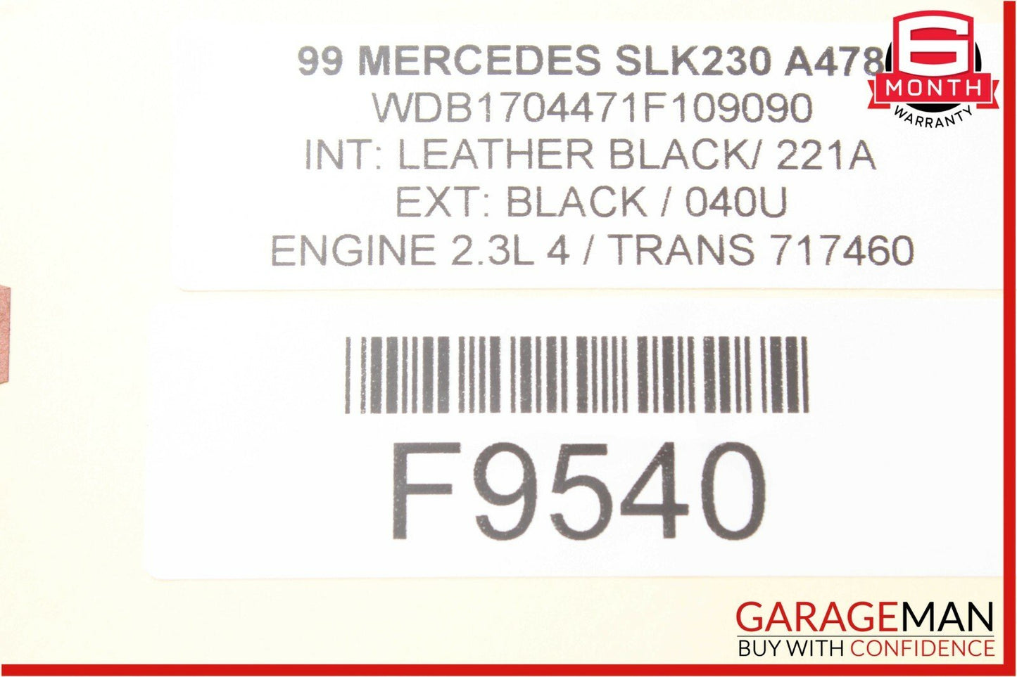 97-00 Mercedes R170 SLK230 Power Steering Pump Reservoir