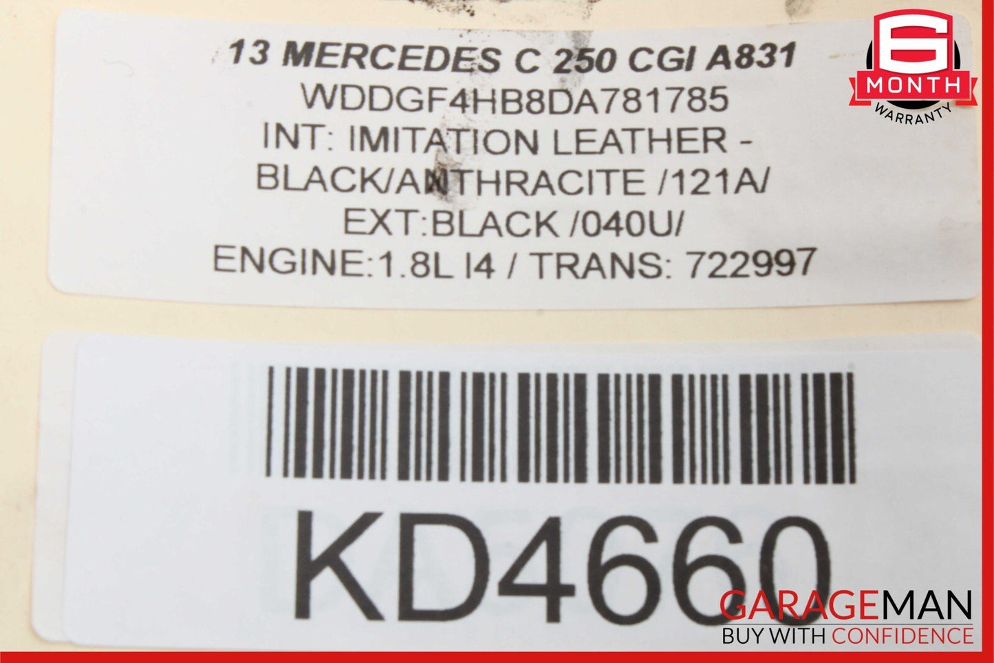 12-15 Mercedes W204 C250 SLK250 Intercooler Air Cooler Radiator 2045000100 OEM