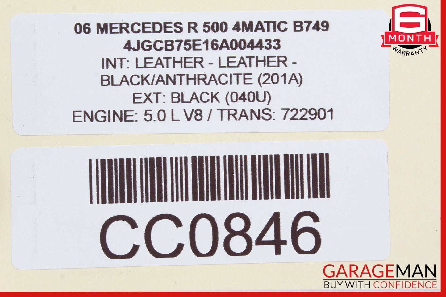 06-10 Mercedes W251 R500 R350 Rear Left Side Drive Axle CV Half Shaft Driveshaft