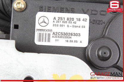 06-13 Mercedes W251 R500 4MATIC Rear Right Side Quarter Glass Window Motor OEM