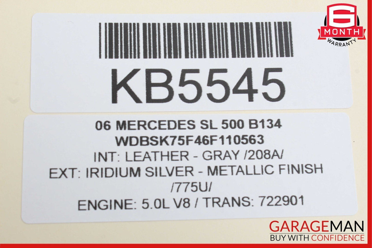 03-12 Mercedes R230 SL500 SL55 AMG Front Right Side Door Control Module Unit OEM