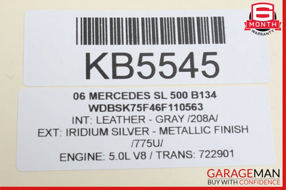 03-12 Mercedes R230 SL500 SL55 AMG Front Right Side Door Control Module Unit OEM