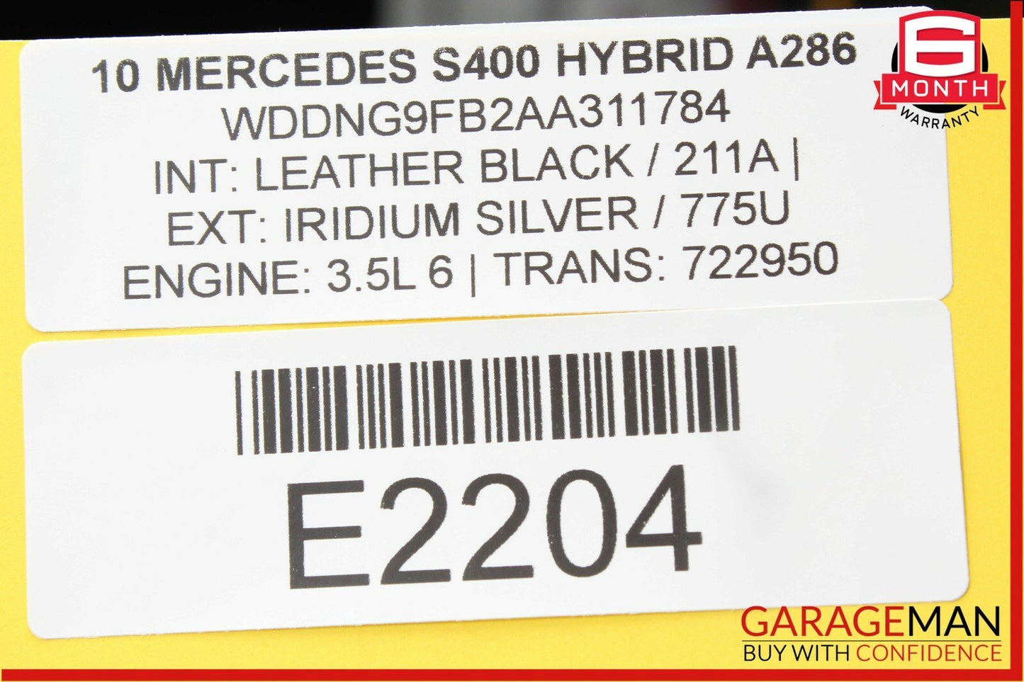 Mercedes S400 SL500 Ð550 CL500 722.9 G Tronic Transmission Valve Body 7G OEM