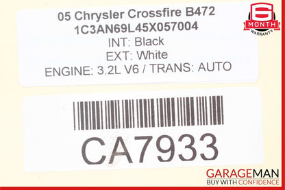 04-08 Chrysler Crossfire Pilkington Front Left Side Door Window Auto Glass OEM