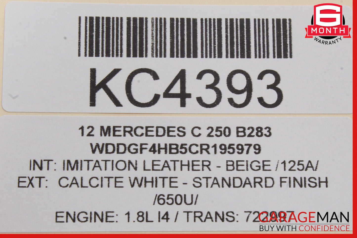 08-15 Mercedes W204 C250 GLK350 Seat Airbag Air Bag SRS Front Left OEM