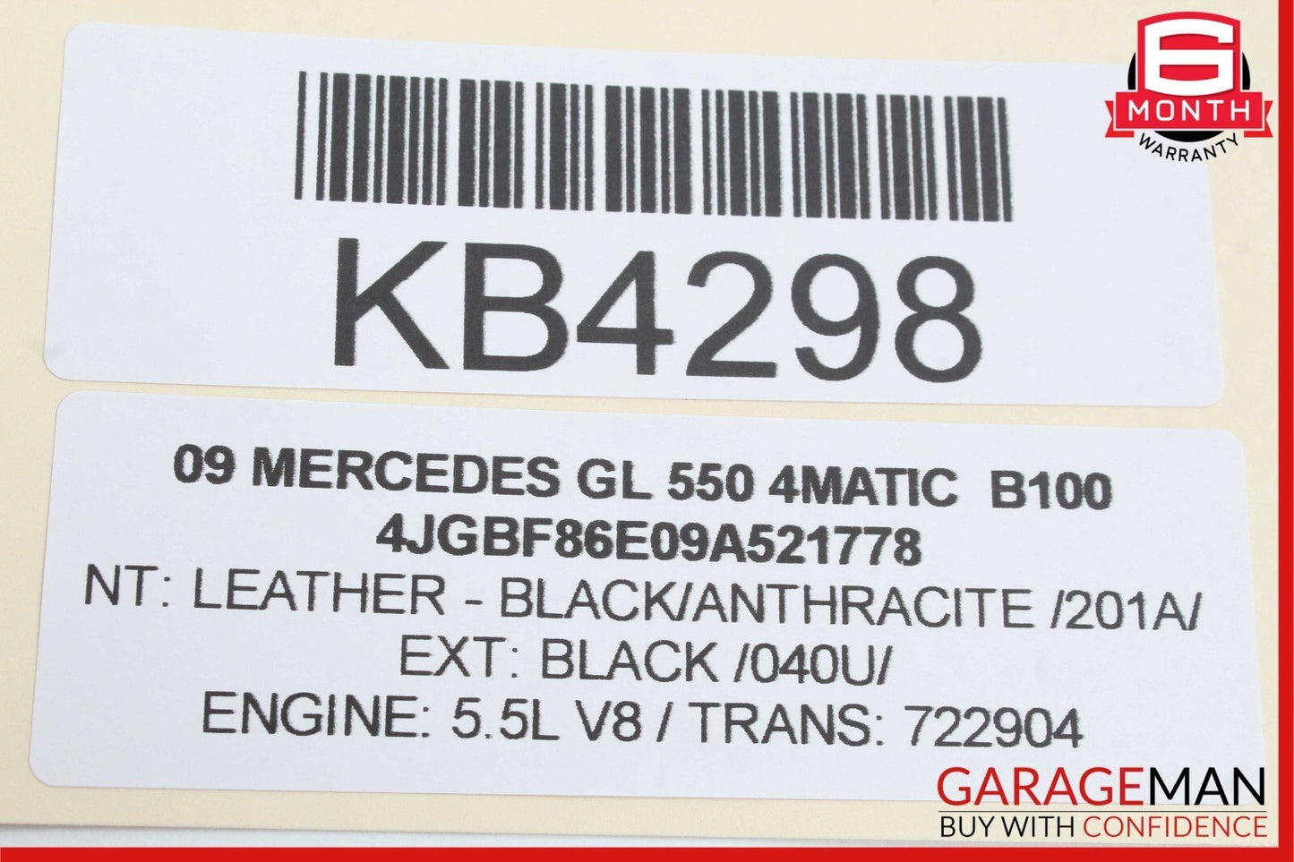 09-13 Mercedes X164 GL550 GL320 GL350 Right Headrest Screen Monitor Display OEM