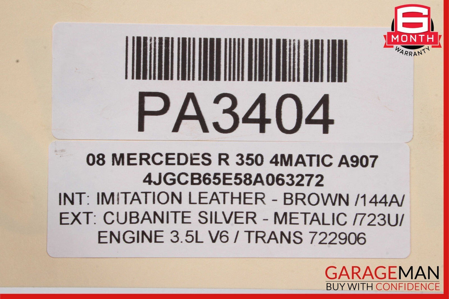 06-11 Mercedes W251 R350 4Matic AWD 7G Automatic Transmission 722.906 153k
