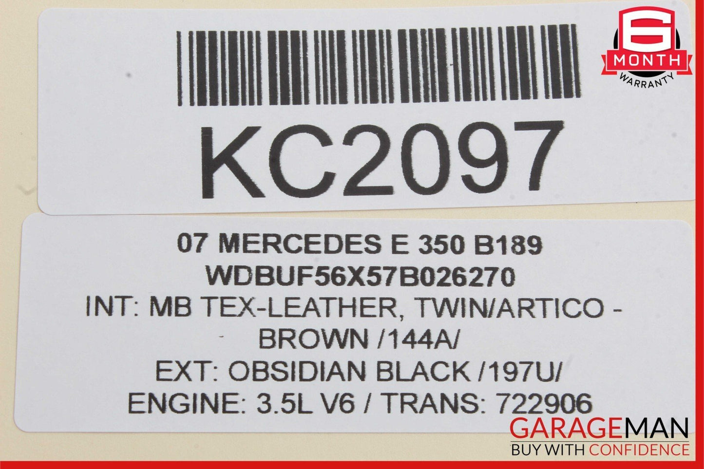 Mercedes W204 C300 GLK350 CLK350 E350 Left Side Engine Cylinder Head Cover OEM