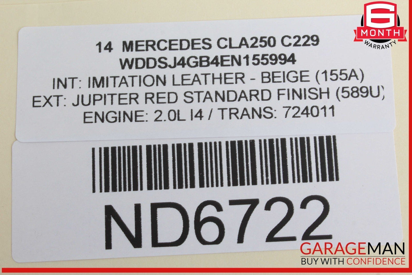 14-16 Mercedes W117 CLA250 CLA45 AMG Navigation Information Display Screen OEM