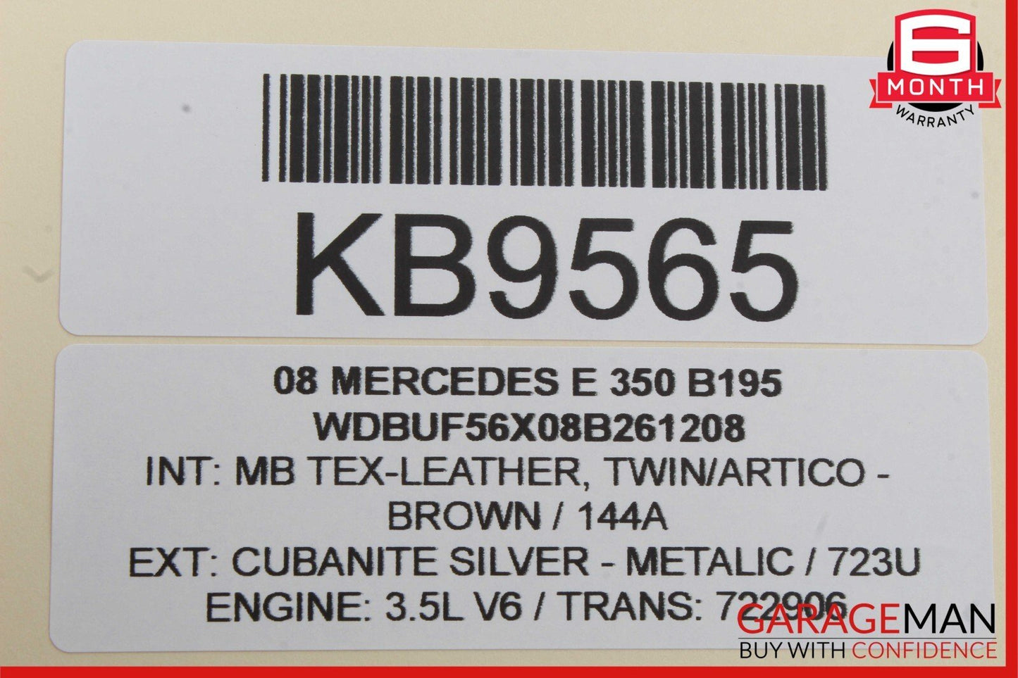 07-09 Mercedes W211 E350 E550 Rear Overhead Dome Light 2118207301 OEM