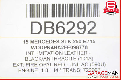 12-20 Mercedes R172 SLK350 SLC300 Rear Trunk Lid Deck Shell Panel OEM