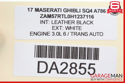 14-17 Maserati Ghibli Front Left Side Exterior Door Handle Assembly Silver OEM