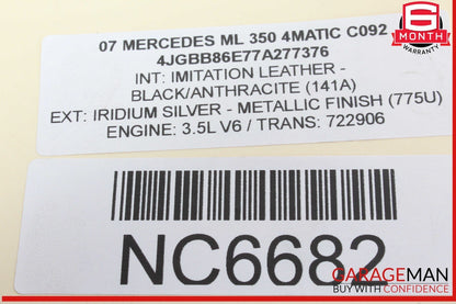 05-12 Mercedes W164 ML350 4MATIC Right Side Engine Camshaft Cam Shaft Exhaust