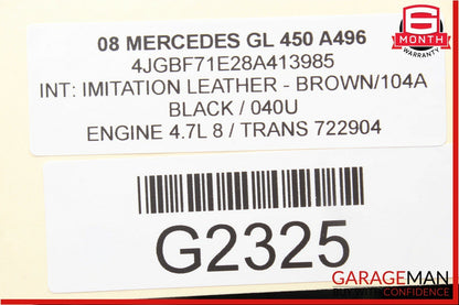 06-12 Mercedes X164 GL450 ML350 Front Center Console Cup Holder Tray Compartment