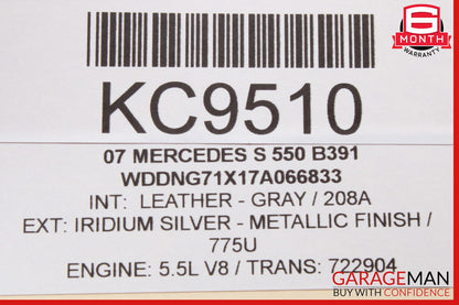 07-13 Mercedes W221 S550 CL600 Front Left Side Seat Adjust Control Switch Set