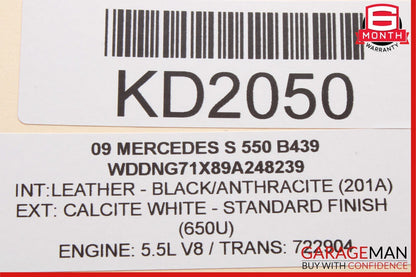 07-13 Mercede W221 S400 S550 Rear Left Side Window Control Switch Trim Black