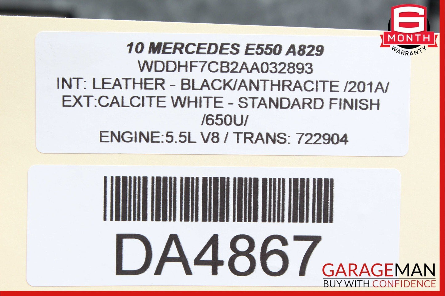 10-13 Mercedes W212 E350 E550 Front Right Side Interior Door Panel Cover Black