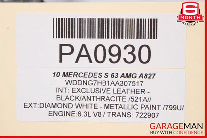 10-13 Mercedes W221 S550 S63 AMG Panoramic Sunroof Guide Rail Frame Track OEM