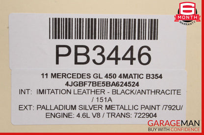 07-12 Mercedes X164 GL450 Seat Cushion Top Upper Front Left Driver OEM