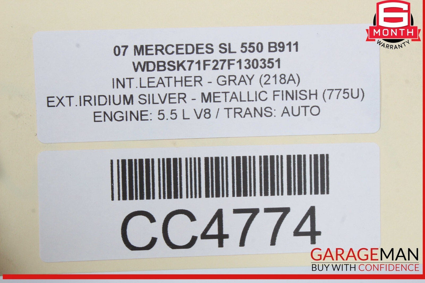 07-12 Mercedes R230 SL550 SL55 AMG SL600 Power Steering Rack & Pinion OEM