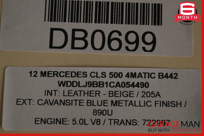 12-18 Mercedes W218 CLS400 CLS550 Rear Trunk Lid Deck Shell Panel Blue OEM