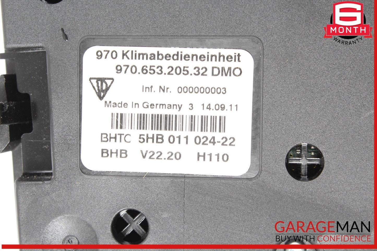 10-13 Porsche Panamera 970 Multi Media MMI Multifunction Climate Control Panel