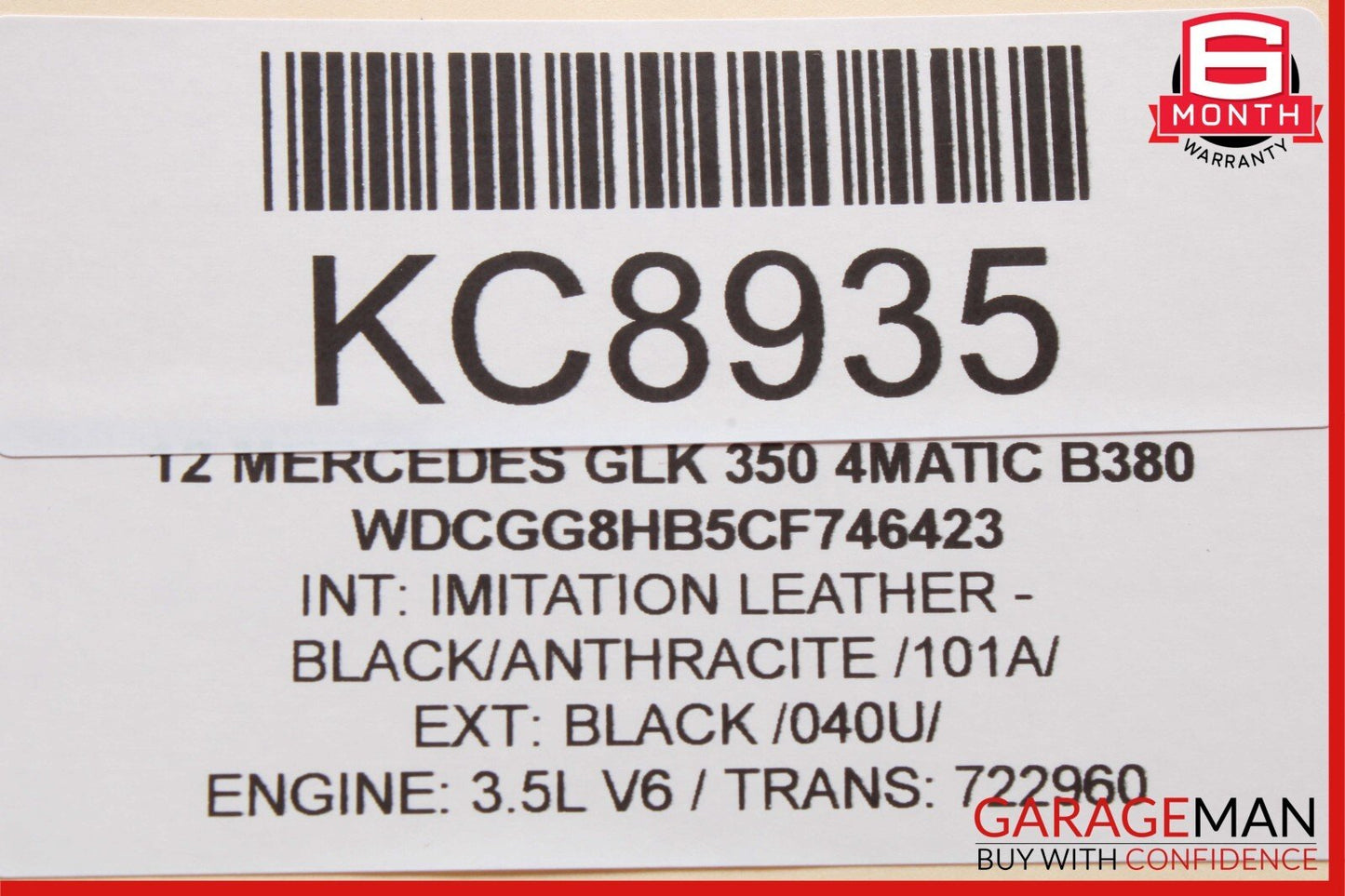 10-13 Mercedes X204 GLK350 Rear Left Side Exterior Door Handle Assembly OEM