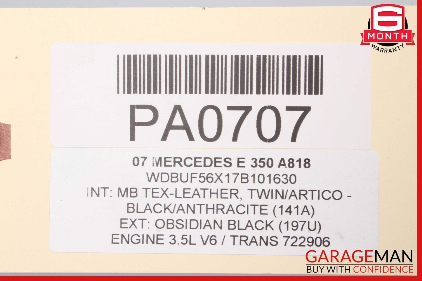 03-09 Mercedes W211 E350 Front Radiator Clip Support Reinforcement Bracket Bar