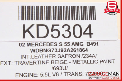 00-02 Mercedes W220 S55 AMG CL500 Steering Column Control Switches Assembly OEM