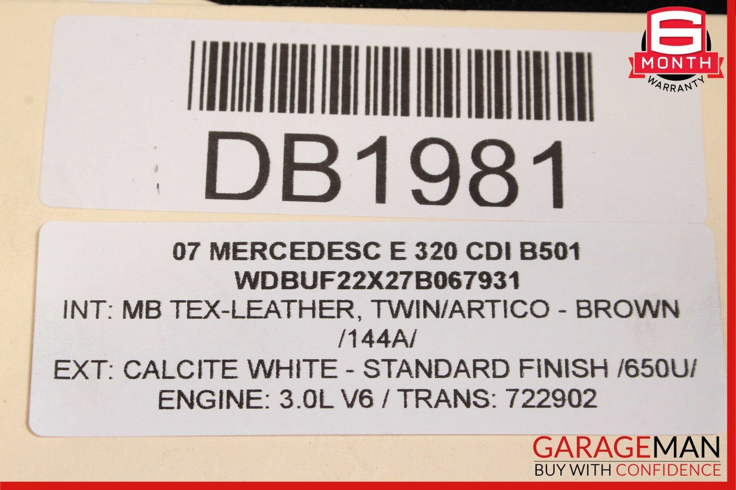 03-09 Mercedes W211 E320 Front Radiator Clip Support Reinforcement Rebar Assy