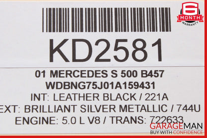 00-06 Mercedes W220 S500 S430 Exterior Door Handle Rear Left Driver Side OEM