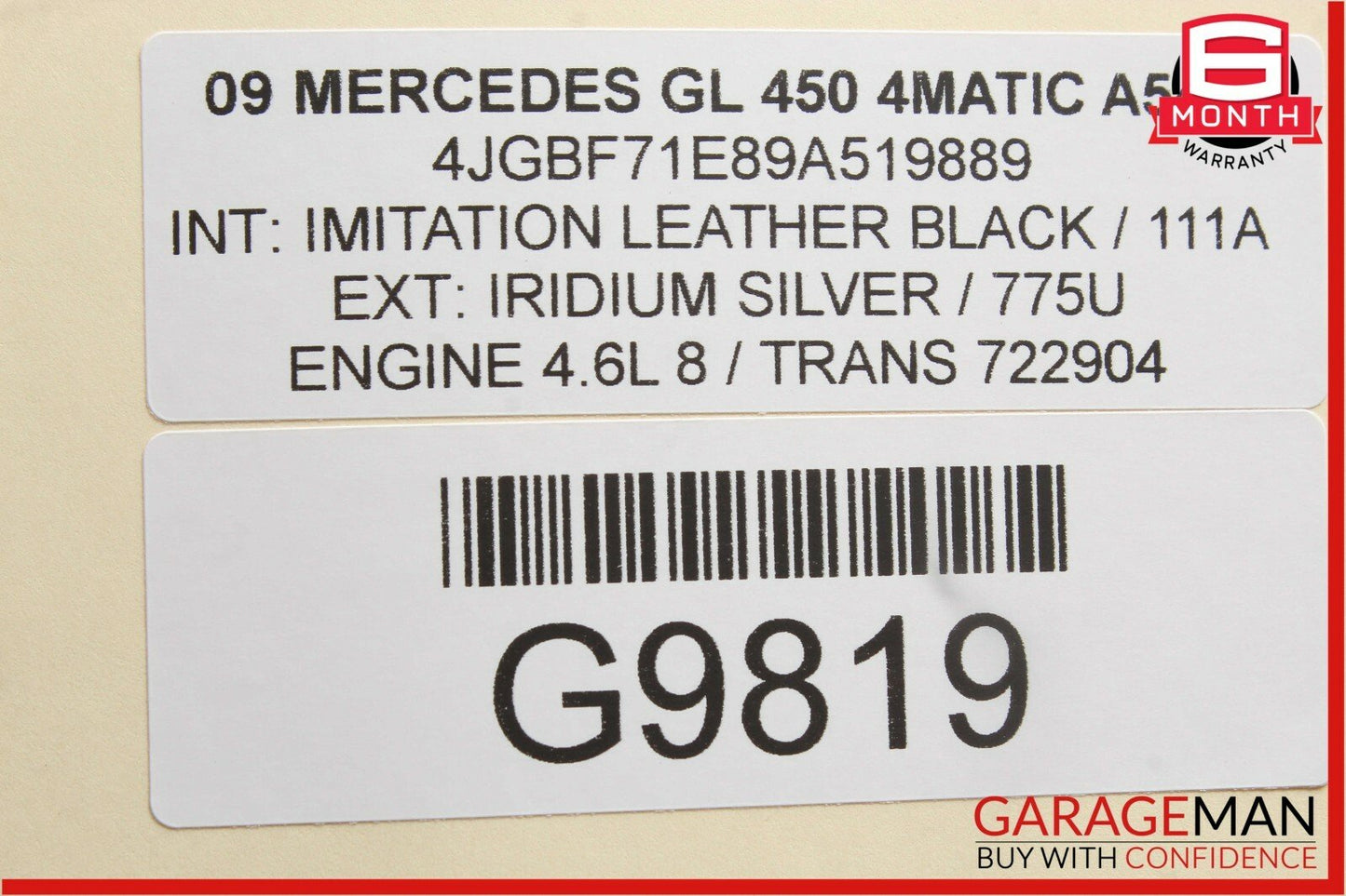 06-12 Mercedes X164 GL450 ML500 Front Right Side Seat Control Switch Trim Cover