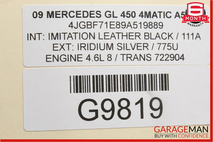 06-12 Mercedes X164 GL450 ML500 Front Right Side Seat Control Switch Trim Cover