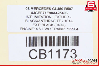 06-13 Mercedes X164 GL450 ML500 R350 Rear Glass Windshield Wiper Motor Unit OEM