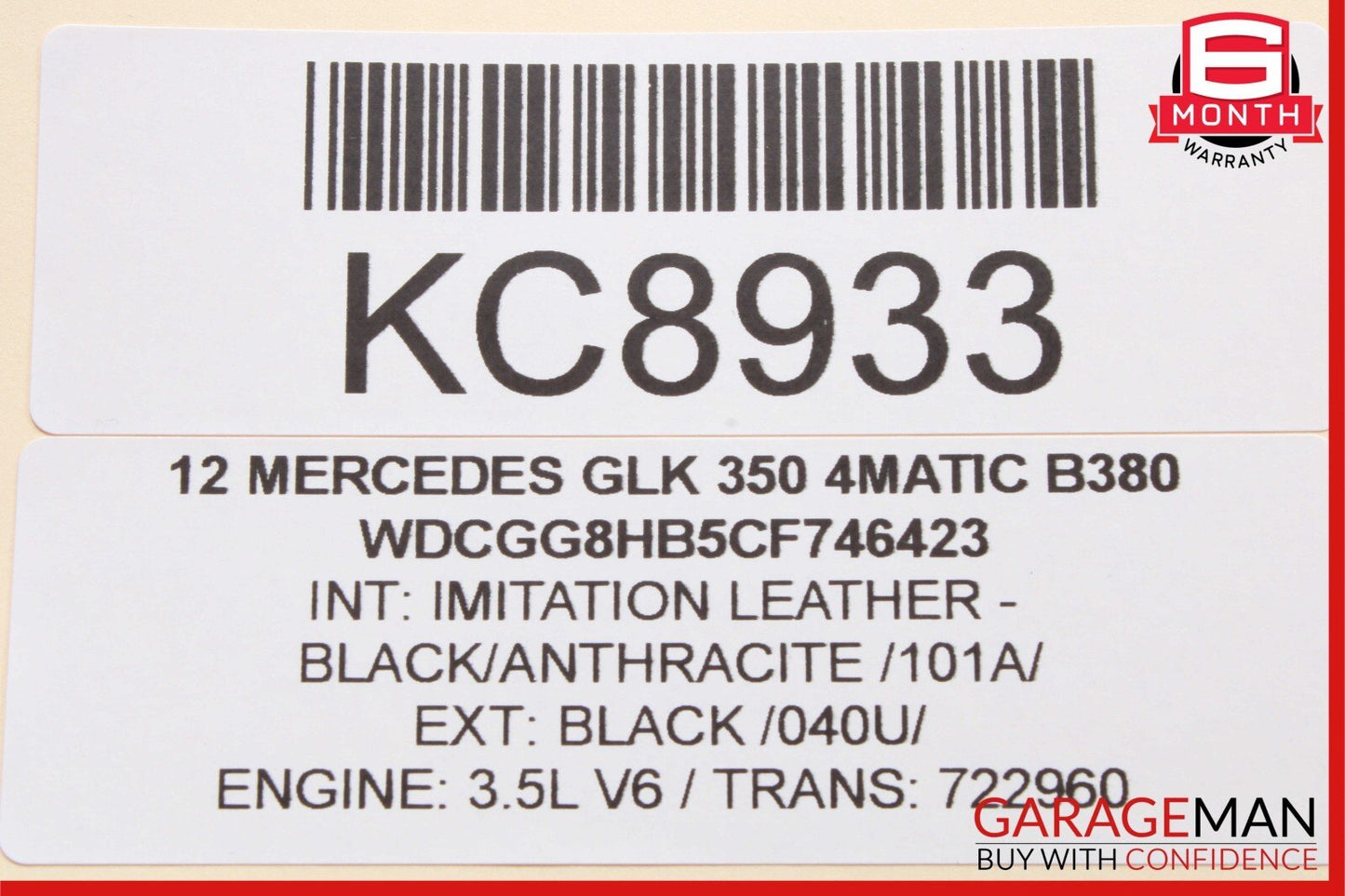 10-13 Mercedes X204 GLK350 E350 Rear Right Side Exterior Door Handle Black OEM
