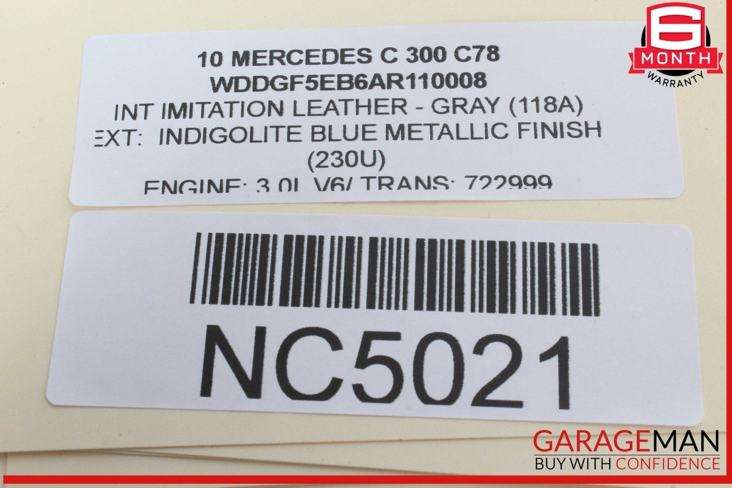 08-14 Mercedes W204 C300 C250 C63 AMG Overhead Dome Light Lamp 2049004701 OEM