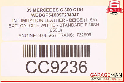 08-11 Mercedes W204 C300 Power Steering Rack & Pinion Assembly OEM
