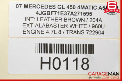 03-12 Mercedes GL450 GL550 CLS550 Front Right Passenger Side Seat Control Module