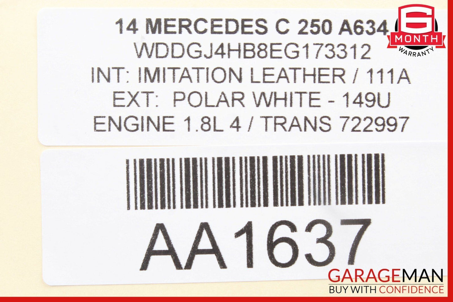 10-16 Mercedes C250 E350 SLK350 Active Lane Assist Front Camera OEM