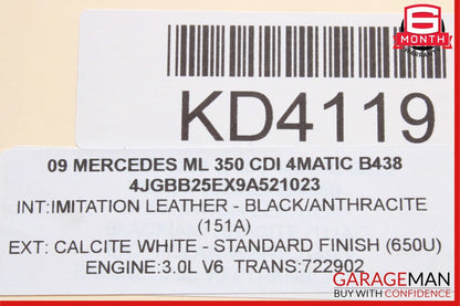 06-13 Mercedes W164 ML350 S550 Front Right Engine Timing Chain Cover Plate OEM