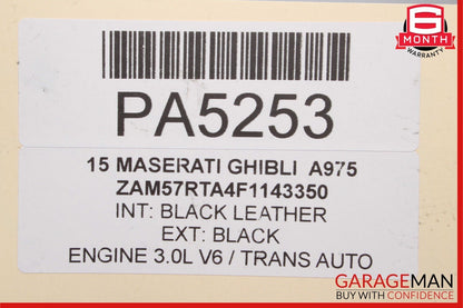 14-17 Maserati Ghibli Q4 AWD Auto Trans Automatic Transmission Assembly OEM 70k