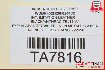 05-07 Mercedes W203 C230 C320 C350 Front Right Exterior Door Handle White OEM