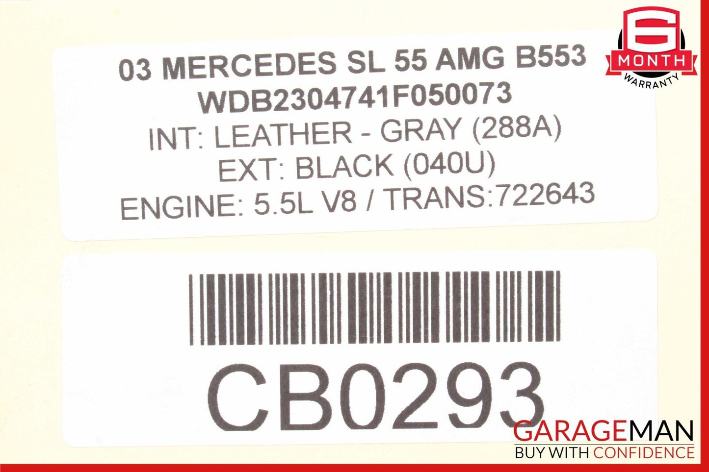 03-08 Mercedes R230 SL55 AMG SL500 SL600 Front Right Side Lower Control Arm OEM