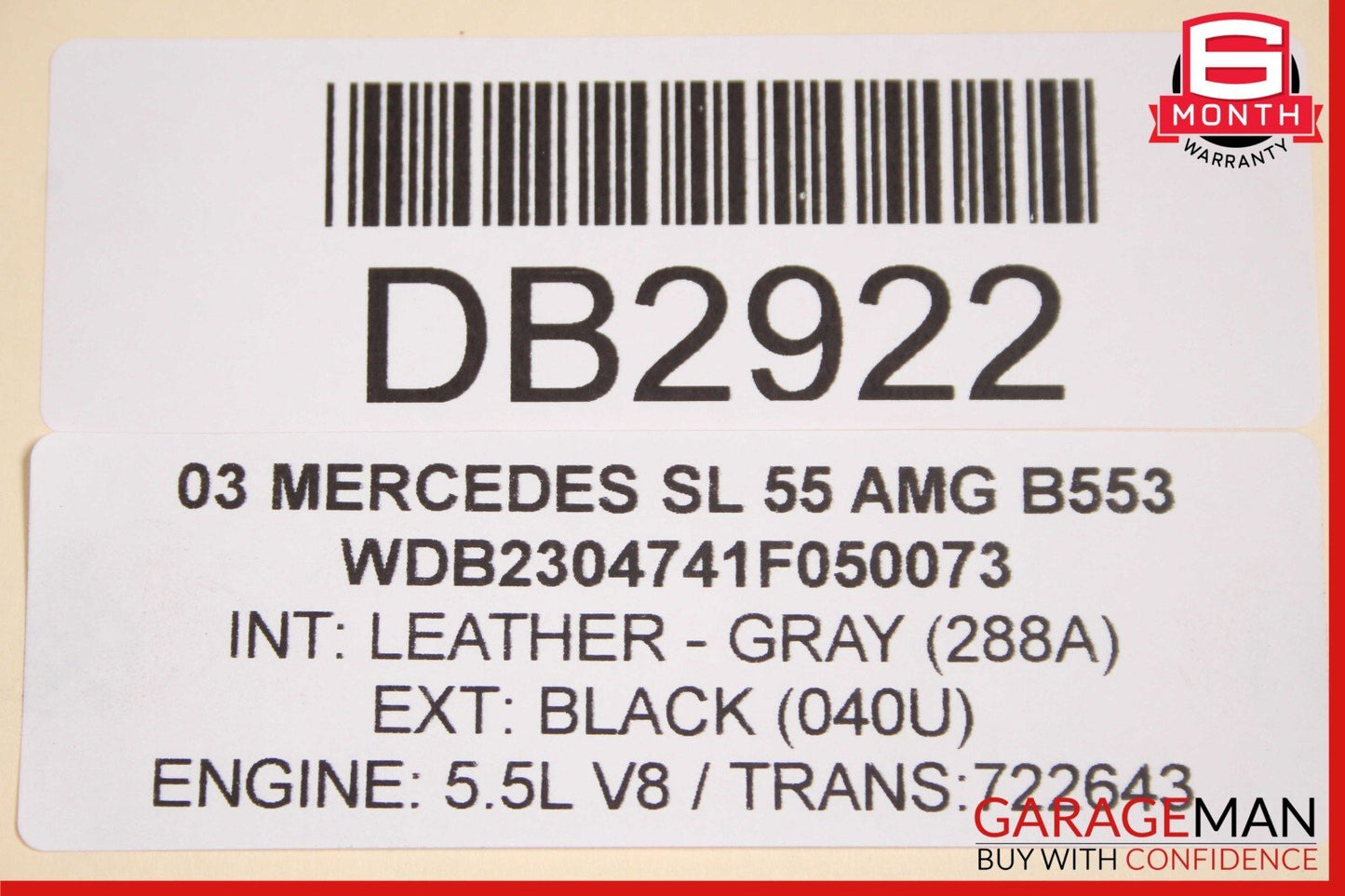 03-08 Mercedes R230 SL500 SL600 Front Hood Bonnet Cover Panel Assembly Black OEM