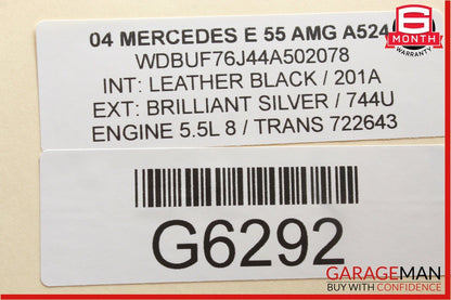 03-06 Mercedes W211 E320 E55 AMG Rear Right Side Door Controller Module Unit OEM