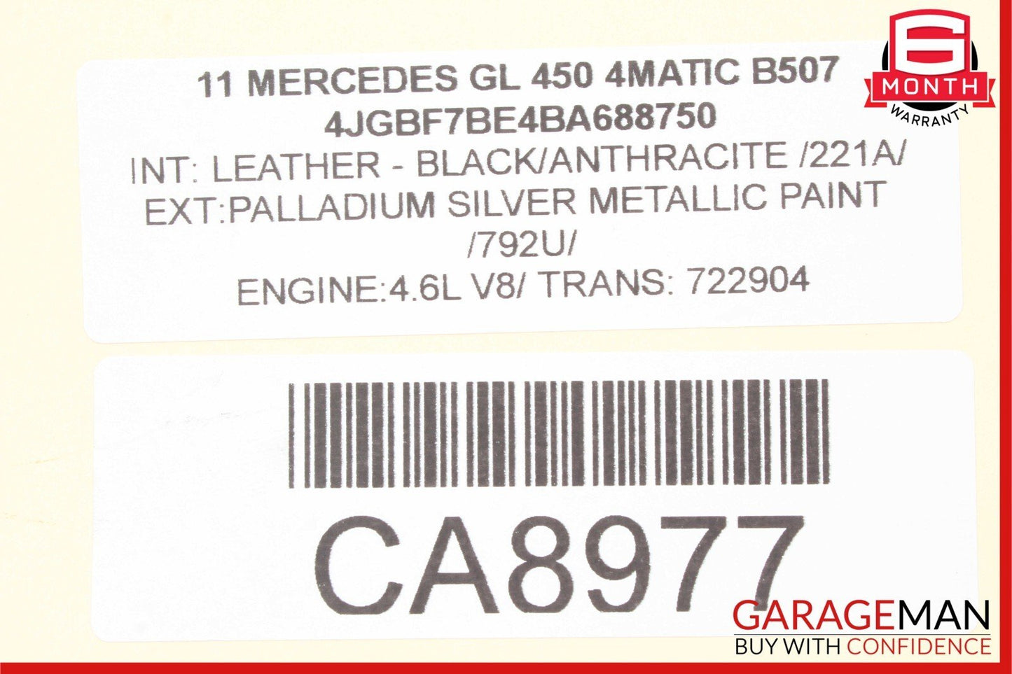 07-12 Mercedes X164 GL450 SL550 Left Side Engine Cylinder Head Valve Cover OEM
