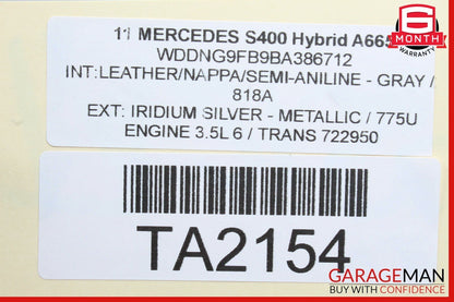 07-13 Mercedes W221 S400 S550 Engine Cooling Fan Motor Assembly 2215000993 OEM