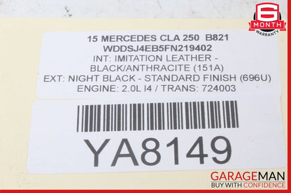 14-18 Mercedes W117 CLA250 Center Dash Radio CD Player Trim Bezel Cover OEM