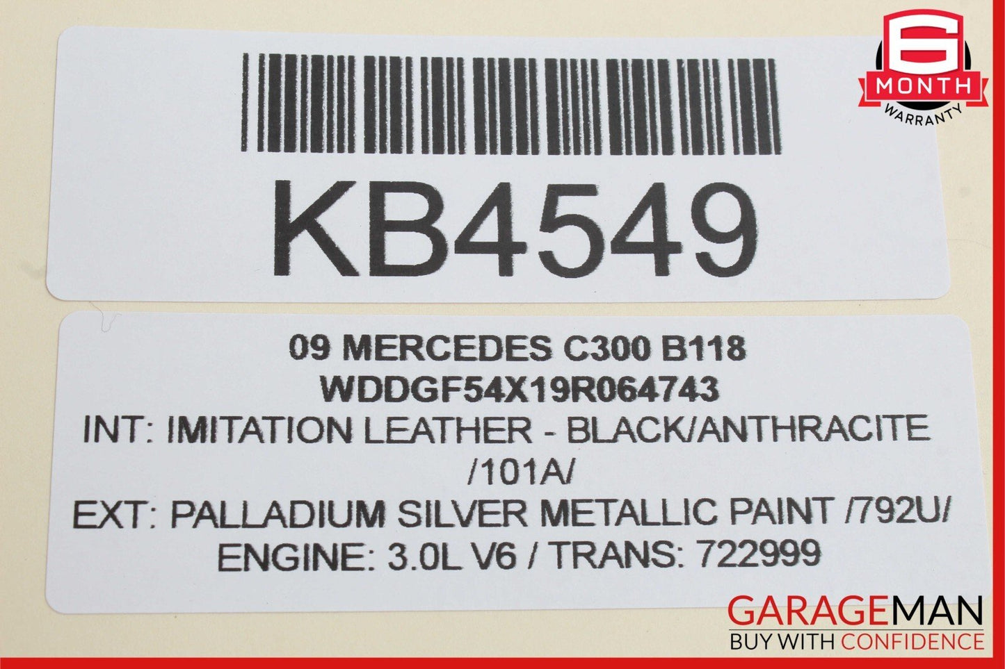 08-11 Mercedes W204 C300 3 Spoke Steering Wheel 2044601203 OEM